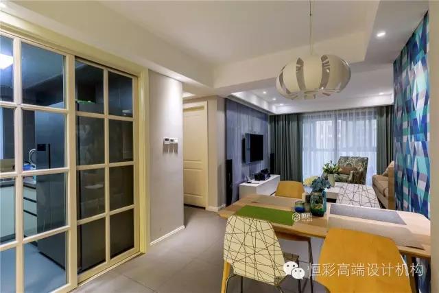 杭州西溪华府半包装修,89平米三室两厅北欧风设计案例图