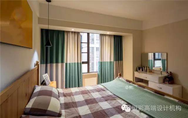 杭州西溪华府半包装修,89平米三室两厅北欧风设计案例图