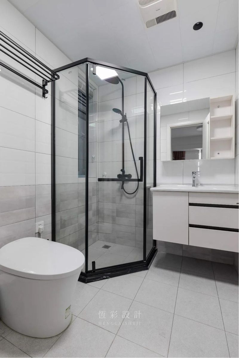 杭州融信澜天105㎡现代风格设计装修案例（附主材清单）