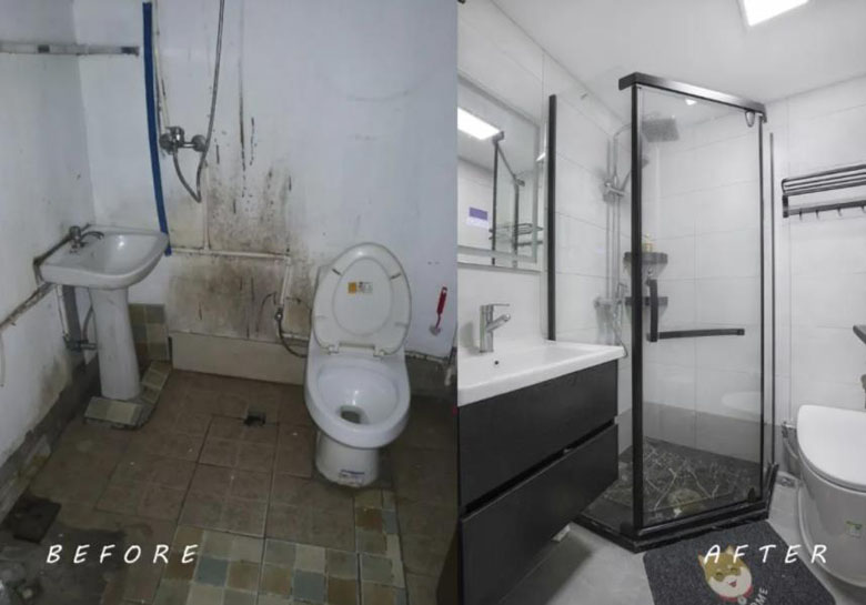 都市阳光乐苑小户型装修卫生间改造对比图