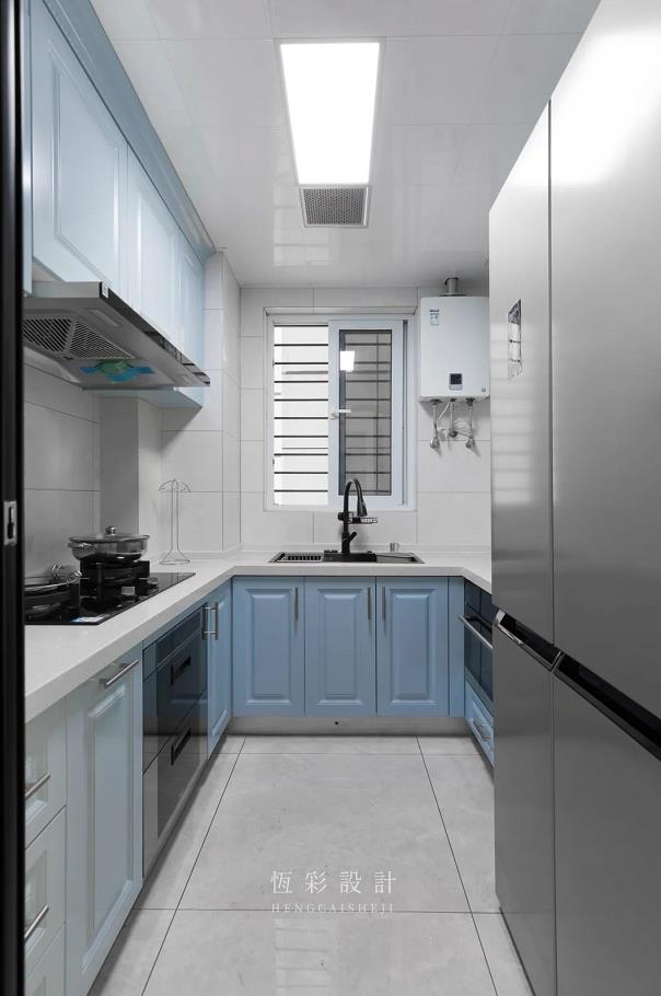 萧山钱塘御景U型厨房装修效果图