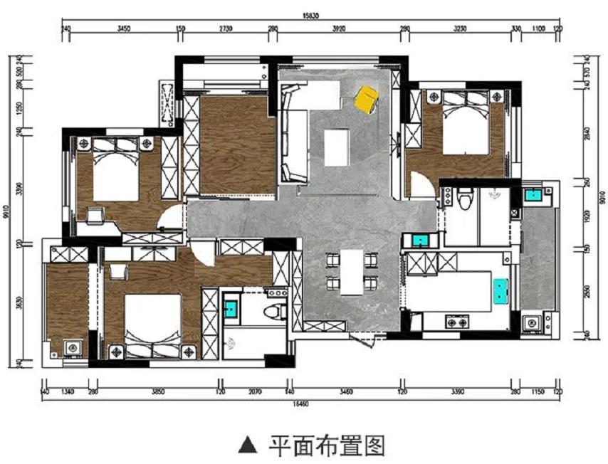 观潮华庭户型图装修 杭州观潮华庭户型设计方案
