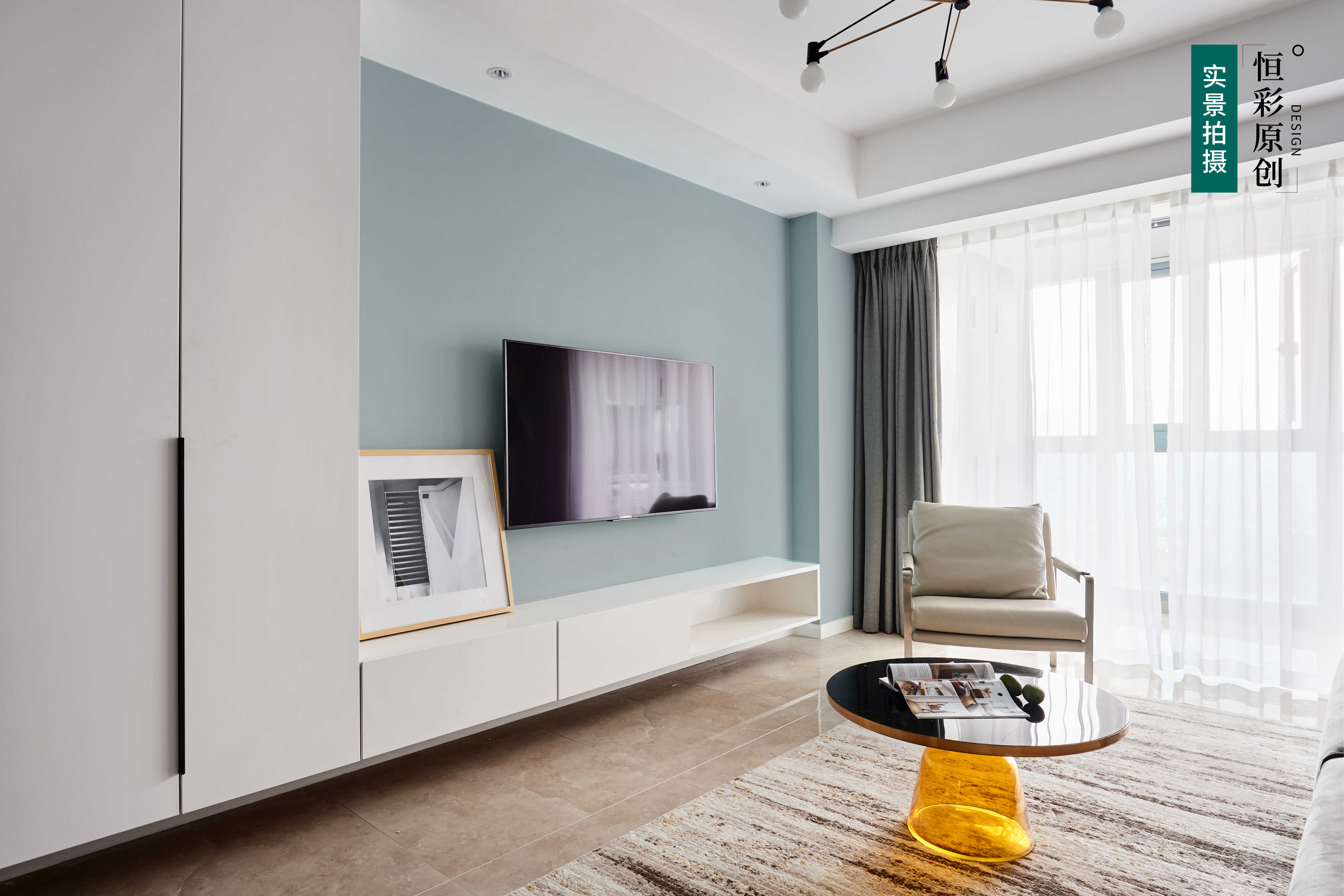 杭州学院府83方三室两厅极致简约风实拍案例