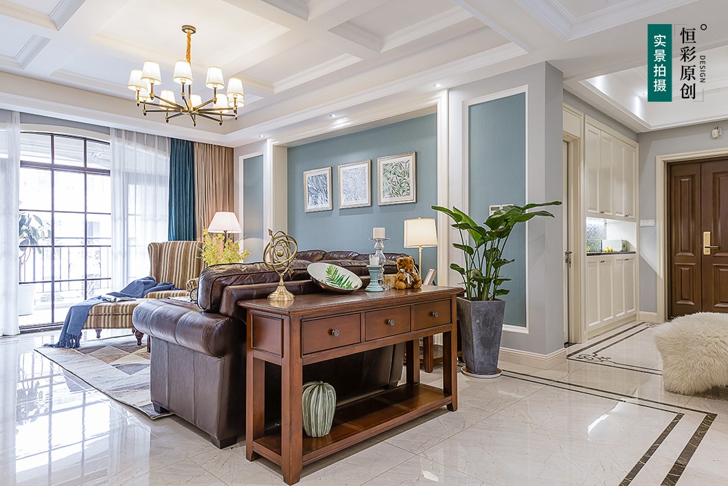 杭州翡翠城170方两室两厅美式风格设计案例