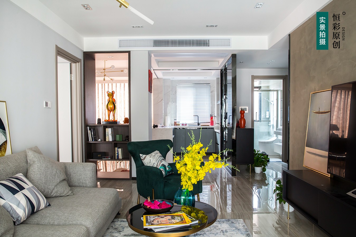 杭州万和四季90㎡ 两室两厅现代风实拍案例