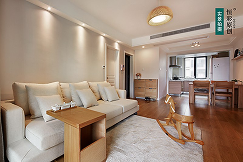 杭州元都新景110方原木风格装修实景案例-恒彩装饰官网