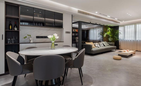 杭州餐厅装修家装效果图　观潮华庭餐厅装修效果图